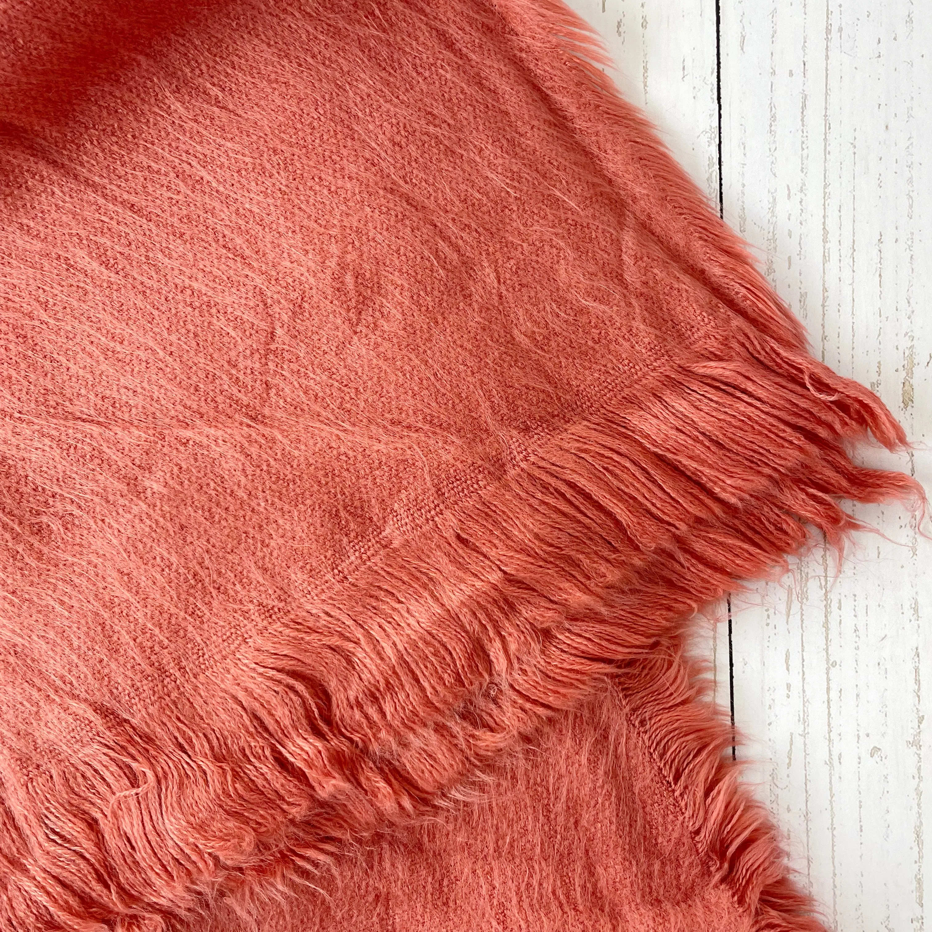 Tana Super Soft Textured Fluffy Scarf - Warm Clay