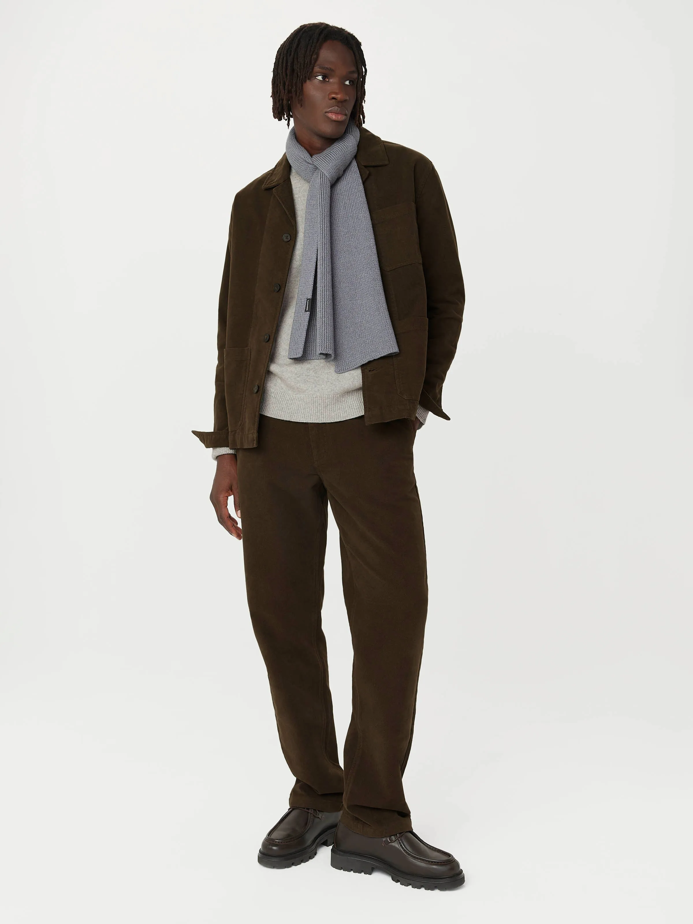 The Moleskin Overshirt in Dark Taupe