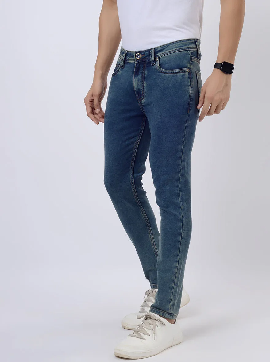 Tinted Blue Washed Rider Fit Jeans | JadeBlue