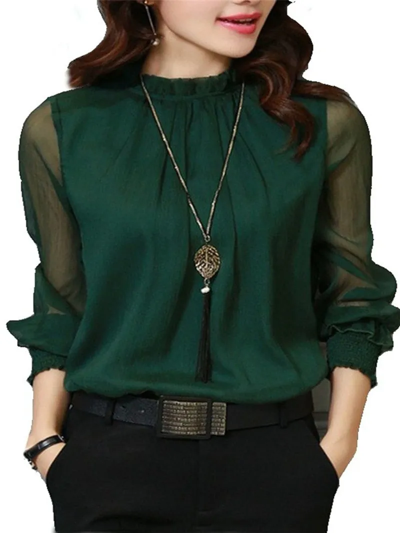 Trendy Elegant Chiffon Blouse