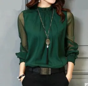 Trendy Elegant Chiffon Blouse