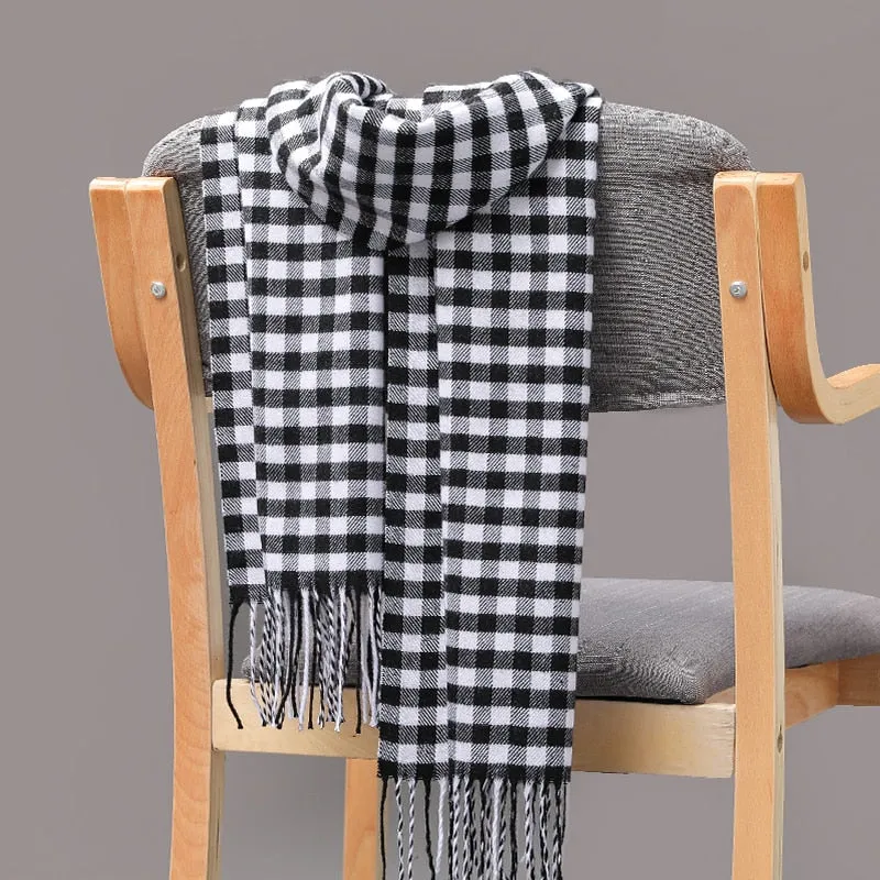 Warm Cashmere plaid scarf