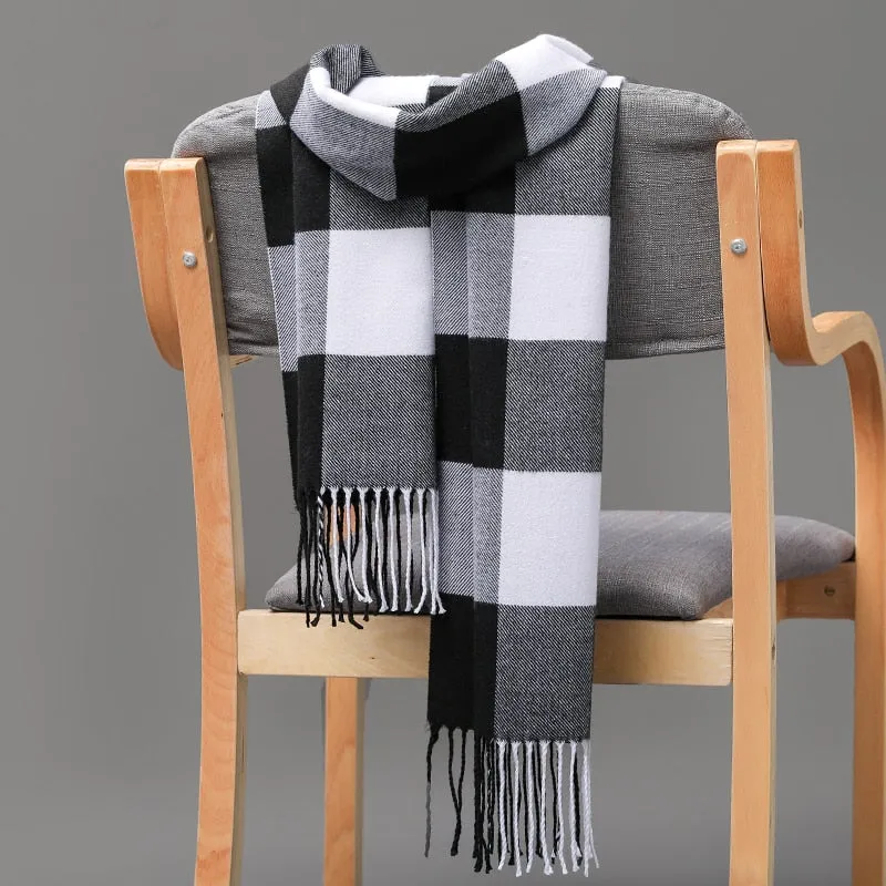 Warm Cashmere plaid scarf