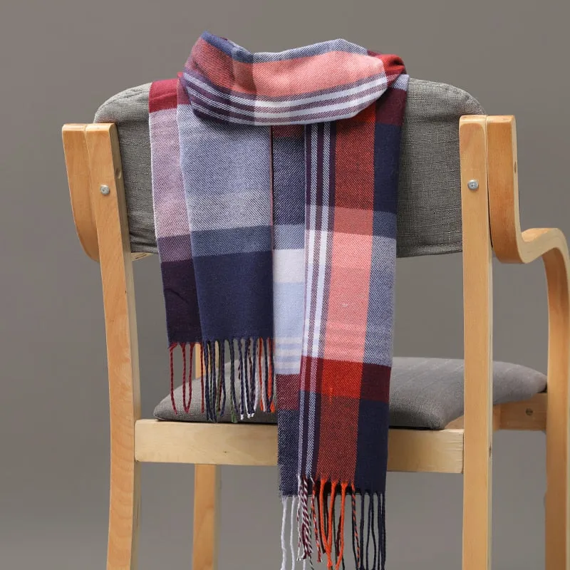 Warm Cashmere plaid scarf