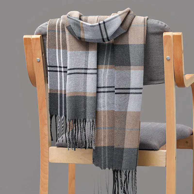 Warm Cashmere plaid scarf