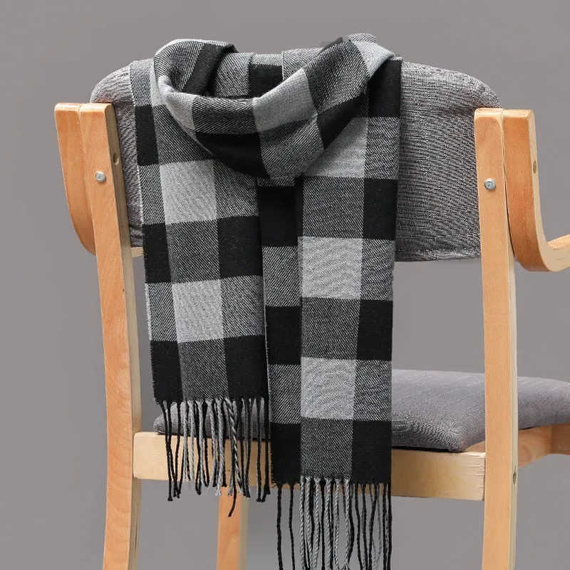 Warm Cashmere plaid scarf