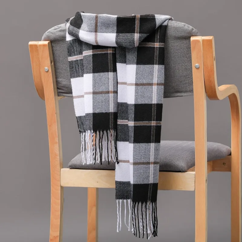 Warm Cashmere plaid scarf