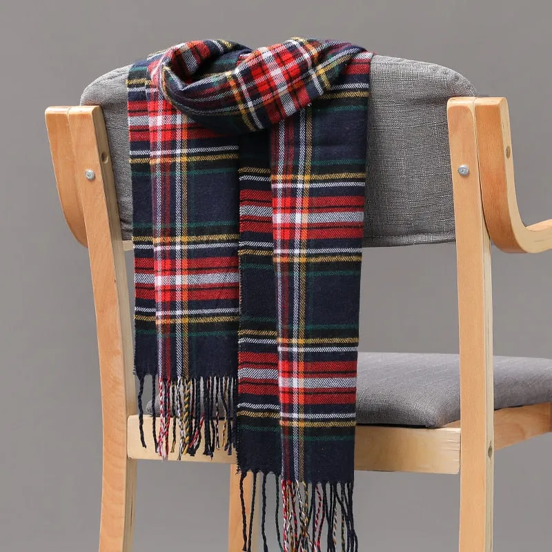 Warm Cashmere plaid scarf