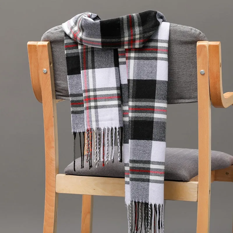 Warm Cashmere plaid scarf