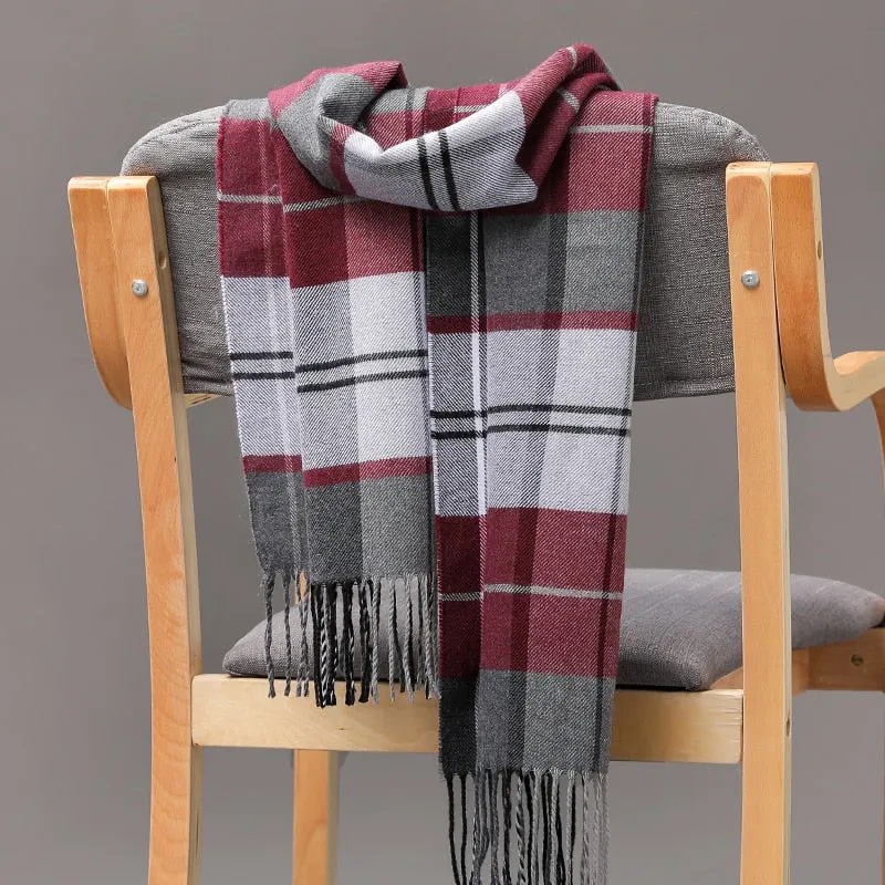 Warm Cashmere plaid scarf