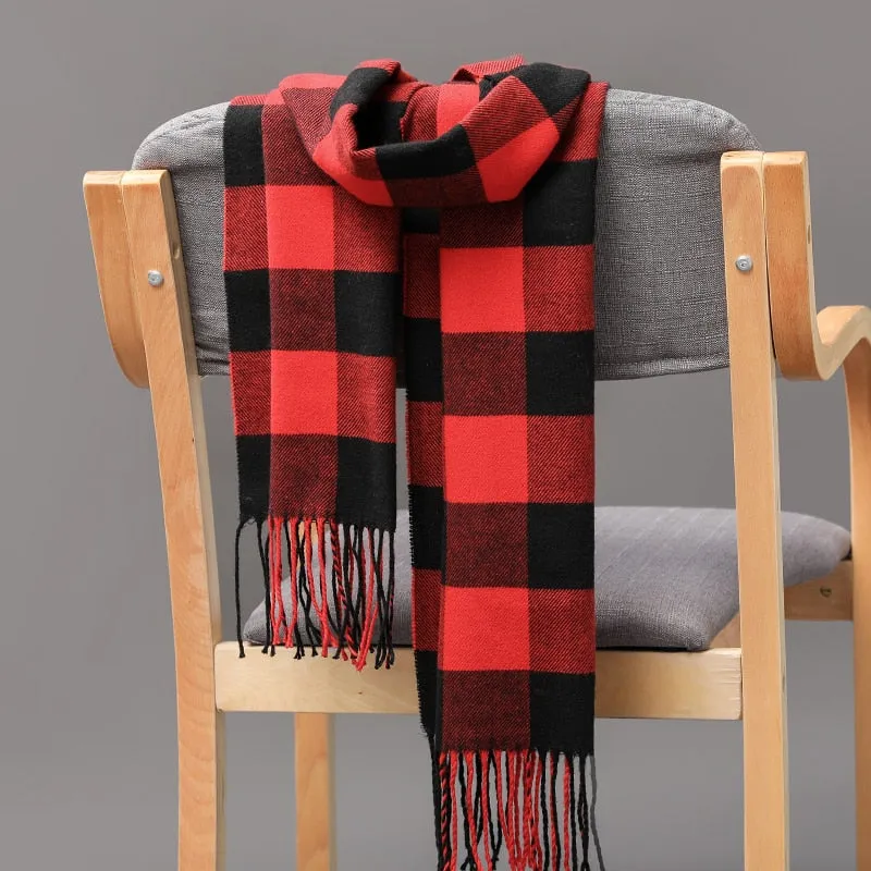 Warm Cashmere plaid scarf