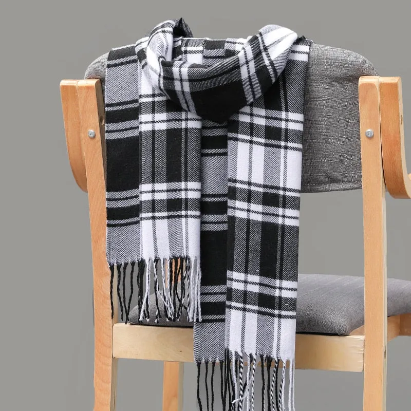 Warm Cashmere plaid scarf