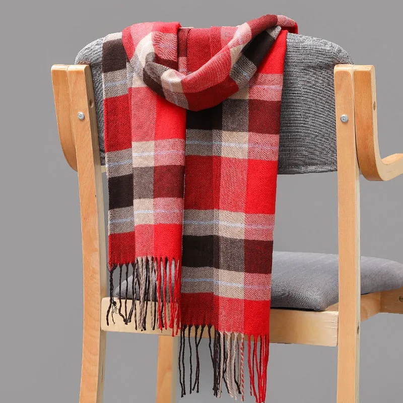 Warm Cashmere plaid scarf