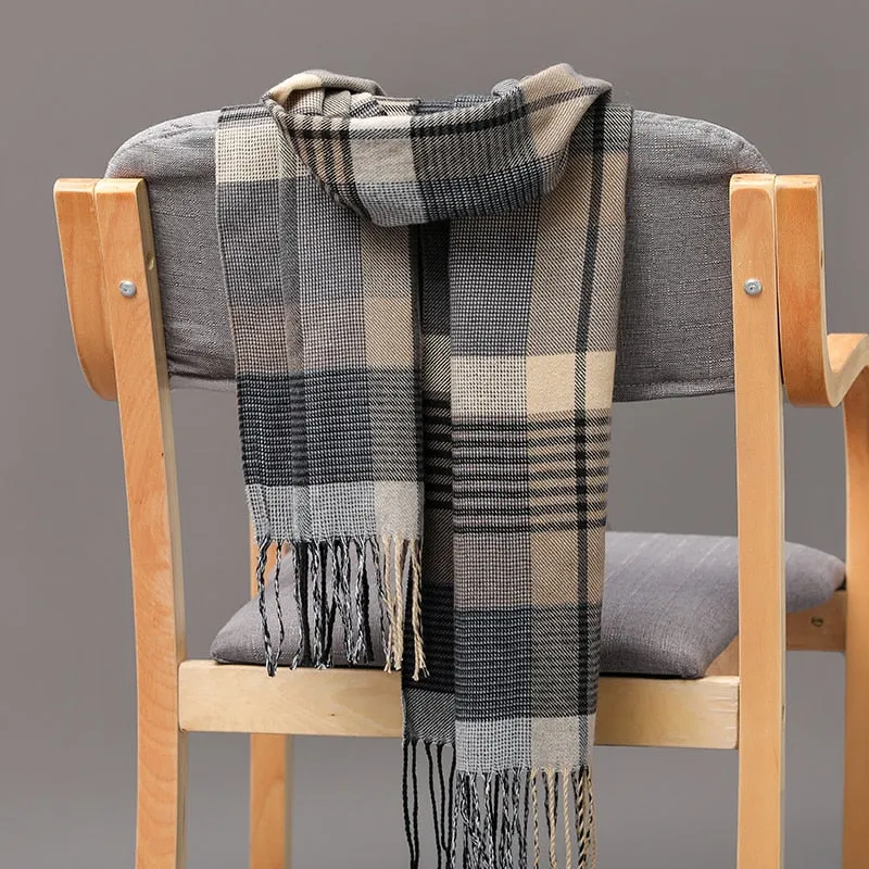 Warm Cashmere plaid scarf