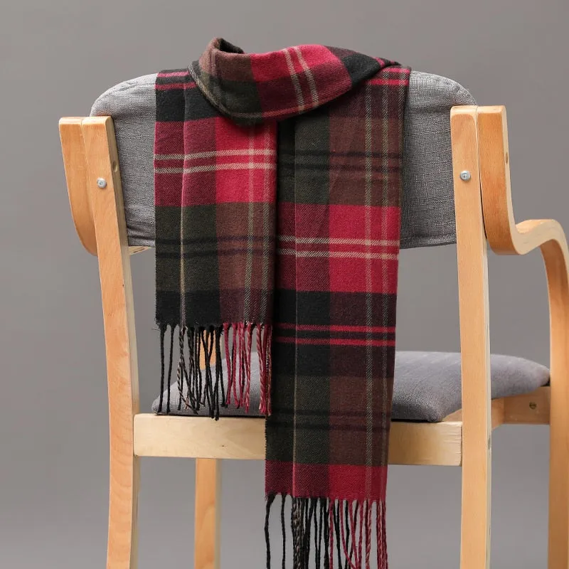 Warm Cashmere plaid scarf