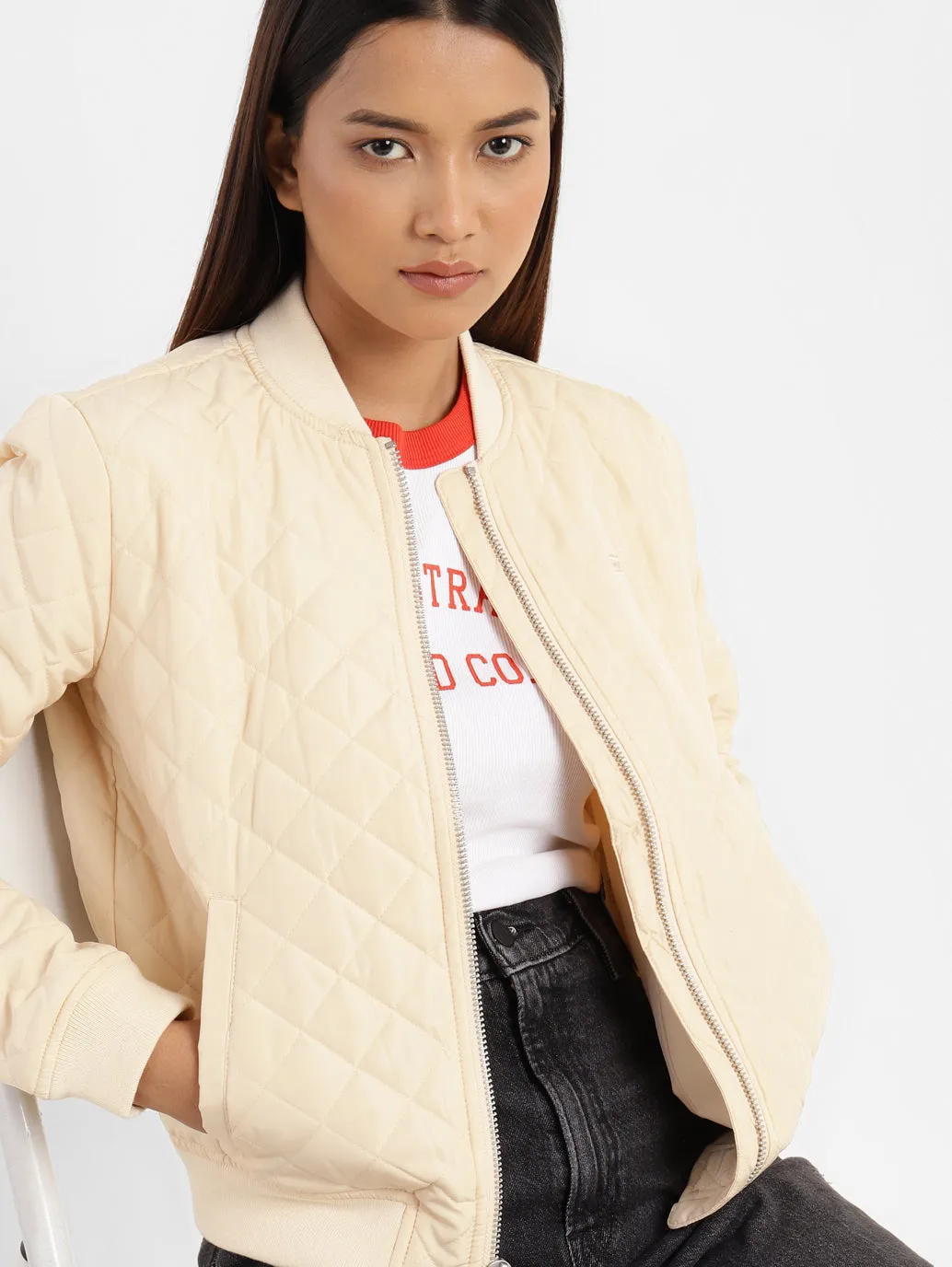 Women's Quilted Collar Neck Jackets